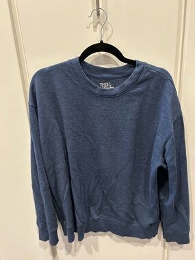 Time and Tru Indigo Blue Crewneck Sweatshirt